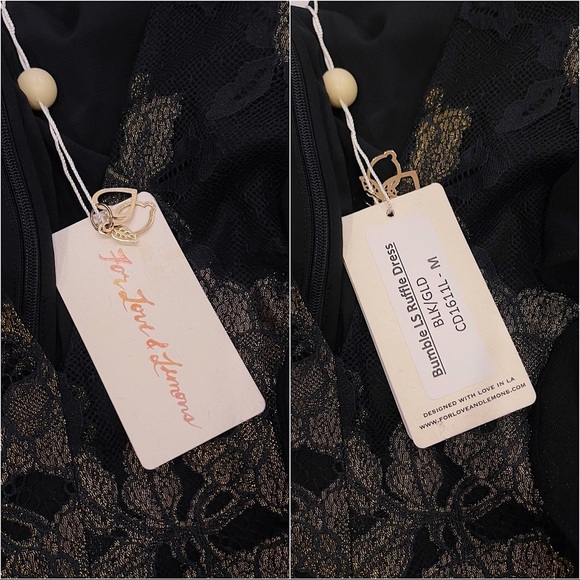 FOR LOVE AND LEMONS BUMBLE LONG SLEEVE RUFFLE DRESS SZ MEDIUM - BNWT - Picture 6 of 10
